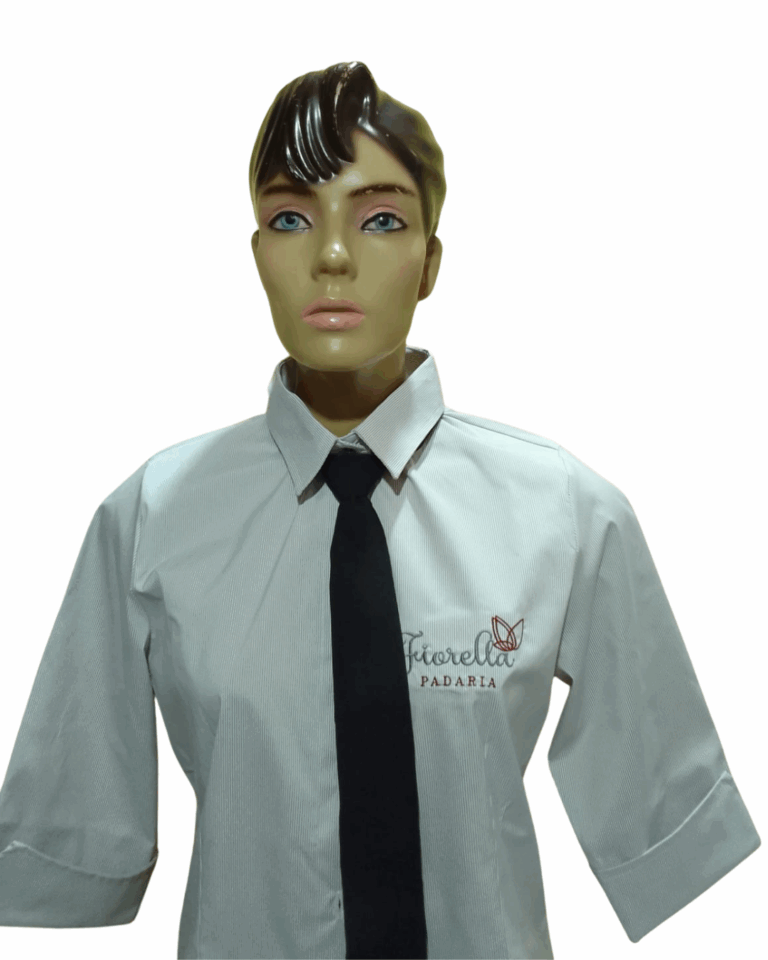 02 – Camisa gola social, manga ¾, gravata