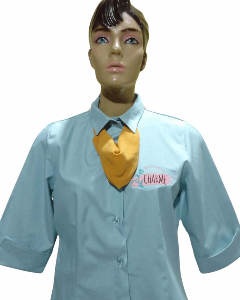 04 – Camisa social manga ¾, lenço