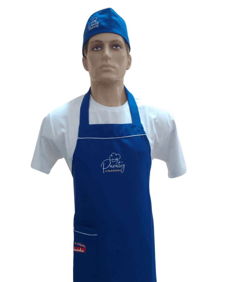 09 - Camiseta meia malha manga curta gola careca, avental frente unica, bibico